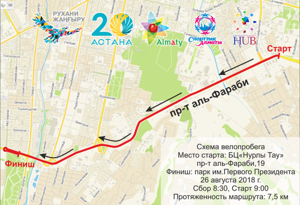 В Алматы состоится велопробег ко Дню Конституции