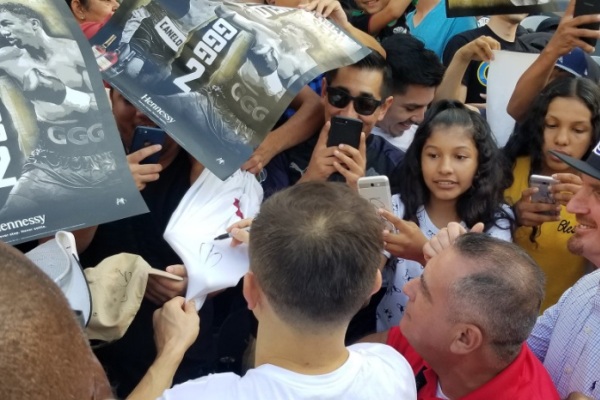 Всё самое интересное с открытой тренировки Геннадия Головкина и Сауля «Канело» Альвареса