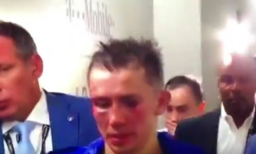 Видео реакции Головкина на первое поражение в карьере