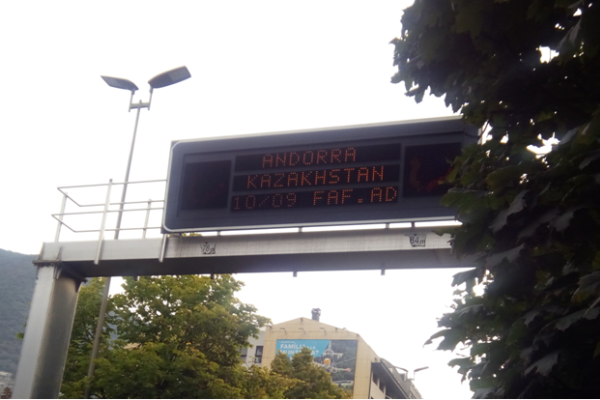 Единственное замеченное в Андорре-ла-Велье сообщение о предстоящей игре