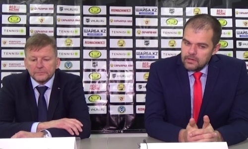 Видео послематчевой пресс-конференции игры ВХЛ «Сарыарка» — «Молот-Прикамье» 5:4