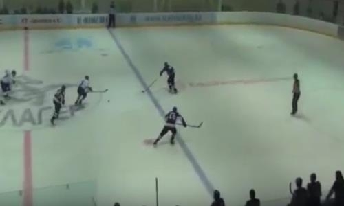 Видео мощного силового приема в матче чемпионата Казахстана