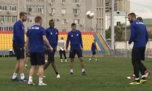 Видео с предматчевой тренировки «Астаны» в Атырау