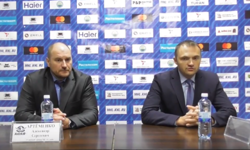 Видео послематчевой пресс-конференции игры МХЛ «Снежные Барсы» — «Ирбис» 1:0