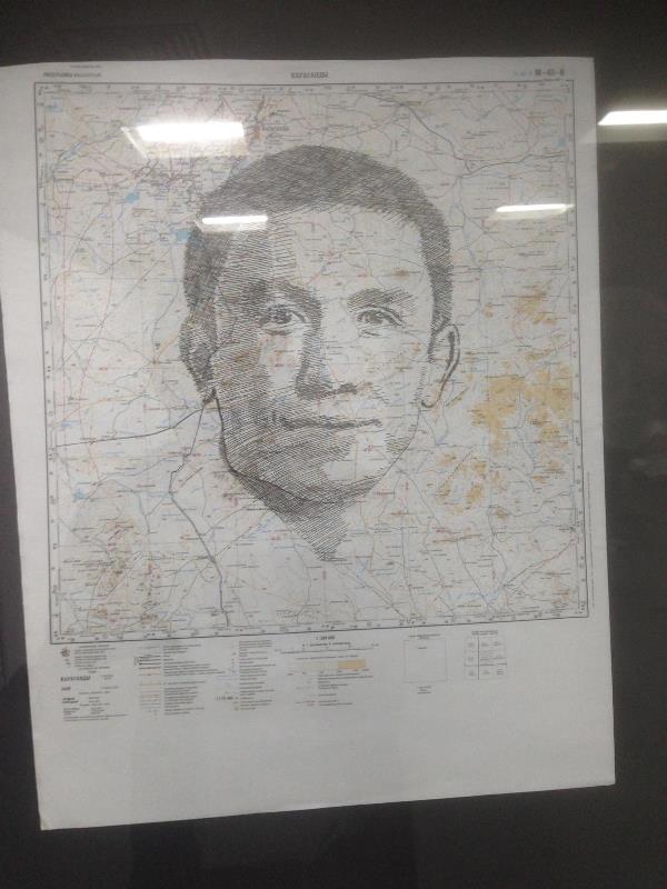 Оригинальный портрет Головкина представили на выставке в Астане