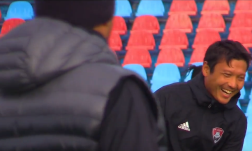 Видео предыгровой тренировки «Кайсара» в Петропавловске