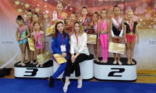 Юные гимнастки из Актау завоевали четыре золотые медали на международном турнире в Москве