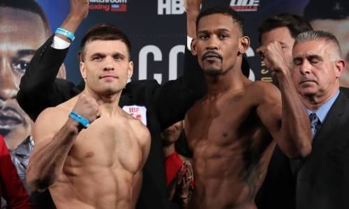 Джейкобс и Деревянченко прошли взвешивание перед боем за отобранный у Головкина пояс IBF