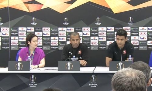 Видео предматчевой пресс-конференции Лямуши игры Лиги Европы «Астана» — «Ренн»