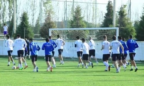 Видео с предматчевой тренировки «Ордабасы»