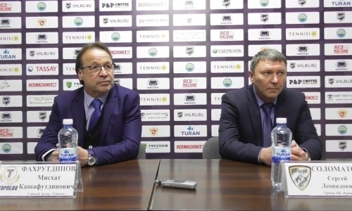 Видео послематчевой пресс-конференции игры ВХЛ «Торпедо» — «Ермак» 1:2 ОТ