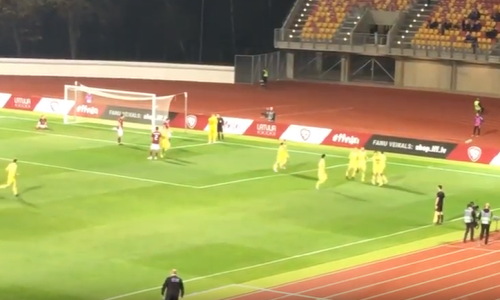 Видео гола Зайнутдинова матча Лиги наций Латвия — Казахстан