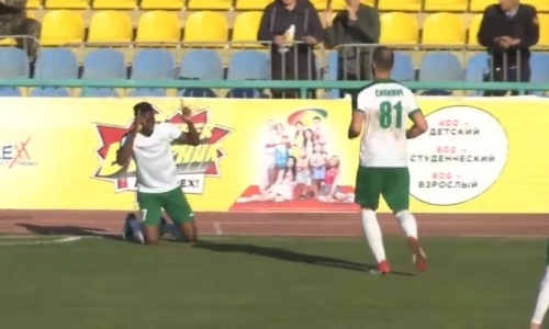 Видео второго гола Аденидже матча Премьер-Лиги «Атырау» — «Акжайык»