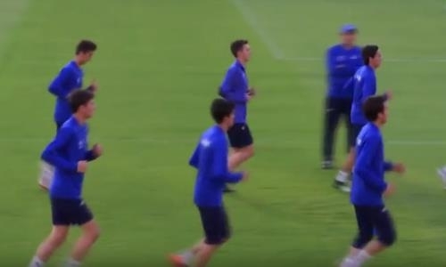 Видео тренировки «Астаны» перед матчем Юношеской Лиги УЕФА против «Влазнии»
