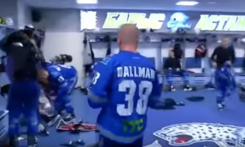 Видео из раздевалки «Барыса» после победы над «Сибирью»