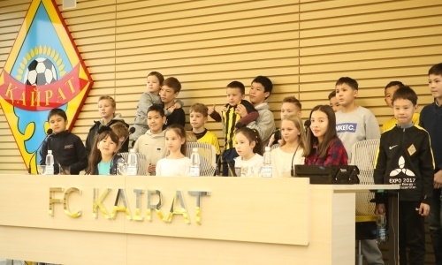 Как дети сотрудников «Кайрата» и «Fitnation» встретились с футболистами клуба