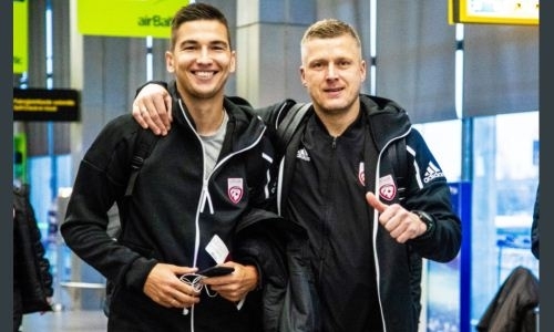 Сборная Латвии прилетела в Казахстан на матч Лиги наций