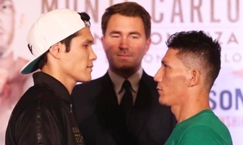 Елеусинов провел дуэль взглядов с соперником по пятому бою в профи