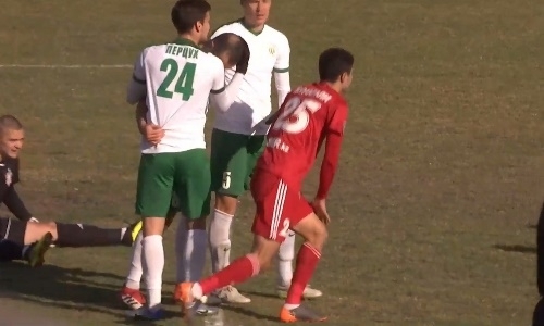 Видео второго гола Сикимича матча Премьер-Лиги «Атырау» — «Актобе»