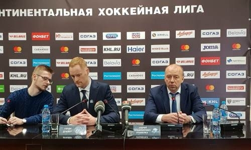 Видео послематчевой пресс-конференции игры КХЛ «Динамо» Минск — «Барыс» 2:3