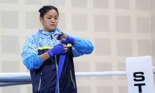 Фоторепортаж с тренировки женской сборной Казахстана в Индии