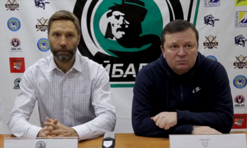 Видео послематчевой пресс-конференции игр чемпионата РК «Бейбарыс» — «Иртыш» 4:1, 1:2