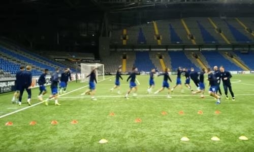 Видео предыгровой тренировки киевского «Динамо» в Астане