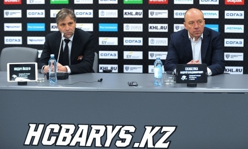 Видео послематчевой пресс-конференции игры КХЛ «Барыс» — «Металлург» Магнитогорск 3:2