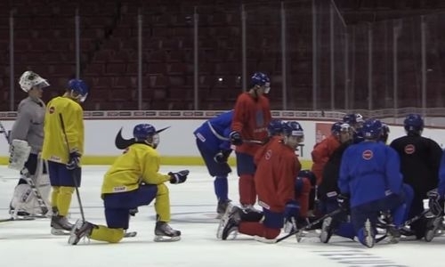 «Хоккеистов песочат так громко, что слышно и на улице». Российское СМИ посетило тренировку сборной Казахстана на МЧМ-2019