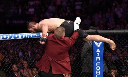 «Когда Хабиб выпрыгнул, я закрыл глаза». Нурмагомедов раскрыл правду о драке после боя с Макгрегором на «нефартовой» арене Головкина