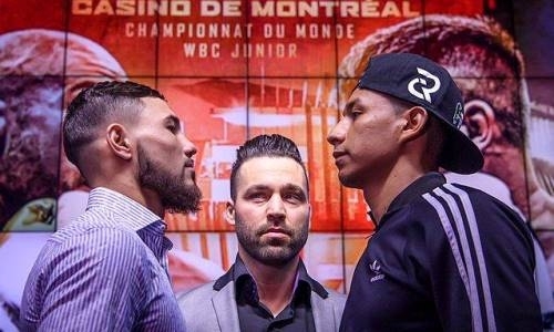 Казахстанский нокаутер провел дуэль взглядов с соперником перед боем за титул чемпиона мира
