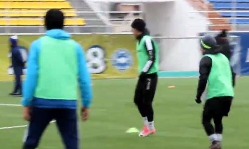 Видео тренировки «Каспия» в Актау