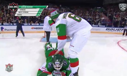 Экс-футболист клуба КПЛ исполнил буллит на Мастер-шоу Матча Звезд КХЛ-2019