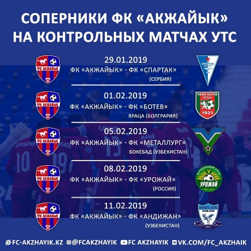 «Акжайык» определился с соперниками на УТС