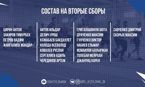 «Кызыл-Жар СК» объявил состав на второй УТС