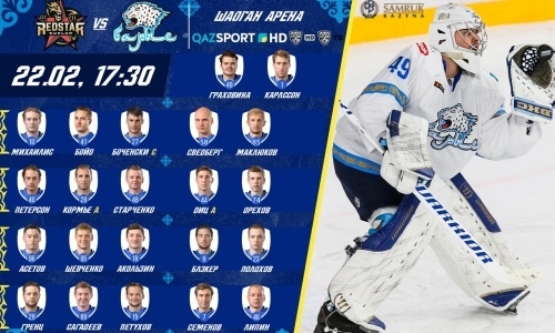Состав «Барыса» на матч КХЛ с «Куньлунем РС»