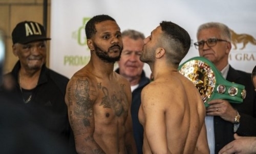 Желавший выбить зубы Головкину суперсредневес прошел взвешивание перед титульным боем