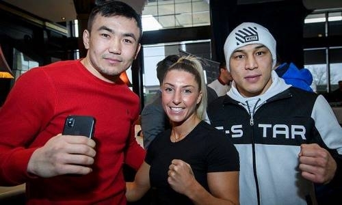 Фоторепортаж с пресс-конференции в Монреале при участии казахстанских боксеров