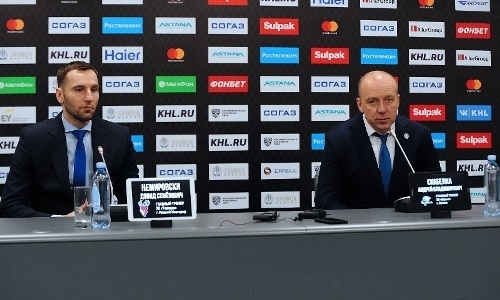 Видео послематчевой пресс-конференции первой игры плей-офф Кубка Гагарина «Барыс» — «Торпедо» 4:1