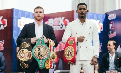 Экс-соперники Головкина «Канело» и Джейкобс провели пресс-конференцию в Мексике