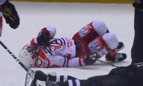 Защитник «Трактора» дисквалифицирован КХЛ и выплатит денежный штраф за удар коленом игрока сборной Казахстана