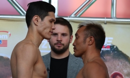 Данияр Елеусинов прошел взвешивание перед шестым боем в профи