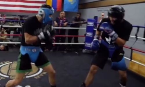 Алимханулы показал видео со спарринга с экс-претендентом на чемпионский титул