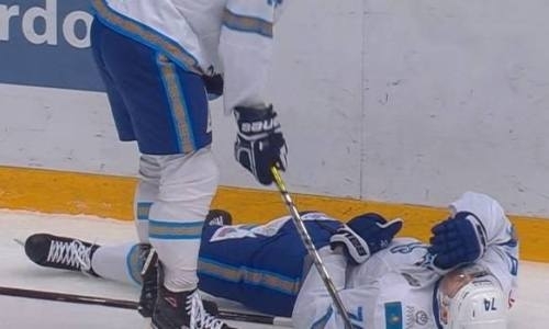 Видео силового приема хоккеиста «Авангарда», после которого игрока «Барыса» унесли на носилках