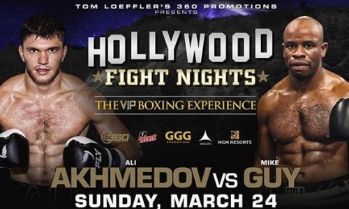 Казахстанский чемпион WBC показал афишу своего боя в Голливуде