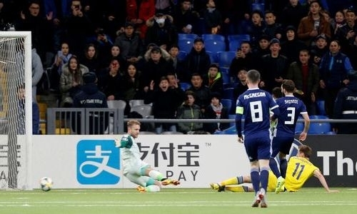 Сборная Казахстана громит Шотландию в матче отбора ЕВРО-2020