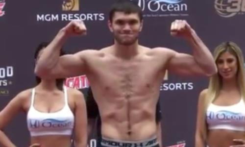 Казахстанские нокаутеры показали видео взвешивания перед поединками в Голливуде