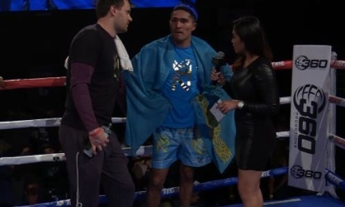 Казахстанский боксер после победы рассказал о разбитом носе и полученном опыте