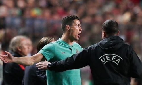 Футболист «Астаны» отговорил судью ставить пенальти за игру рукой и вызвал бурную реакцию Роналду