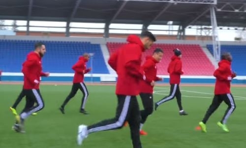 Видео с предыгровой тренировки «Кайсара» в Павлодаре